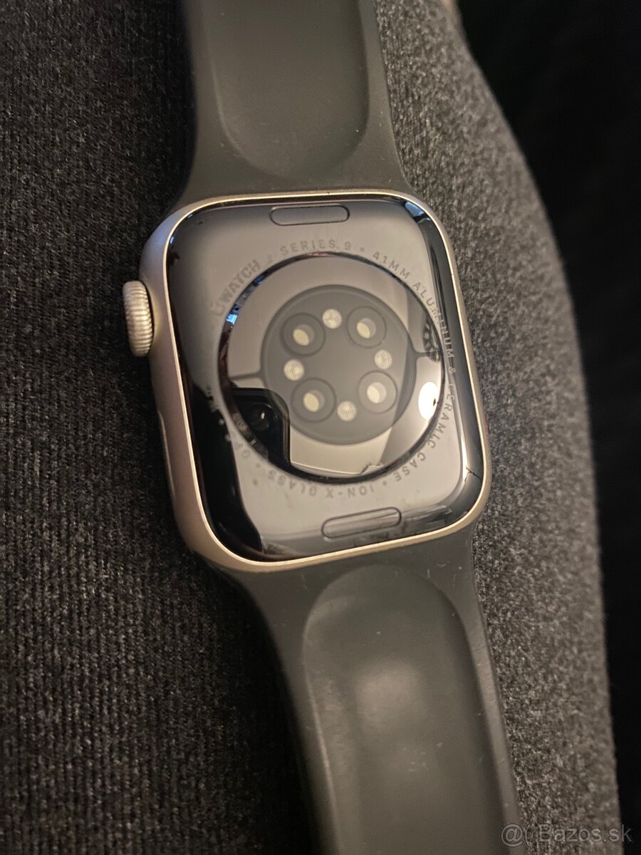 Apple watch 9, 41mm Starlight Sport Band