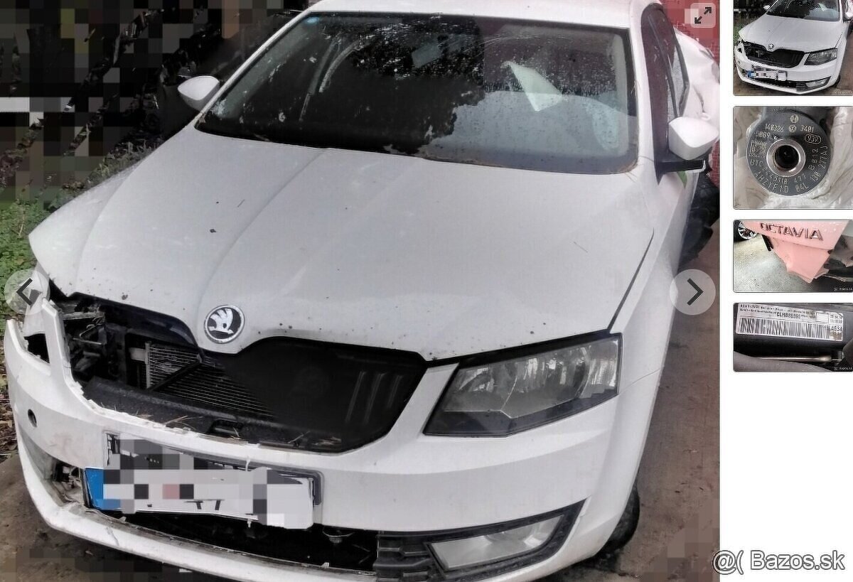 Škoda Octavia III 1.6 TDI 2013 predám DVERE, TRYSKY 04L13027
