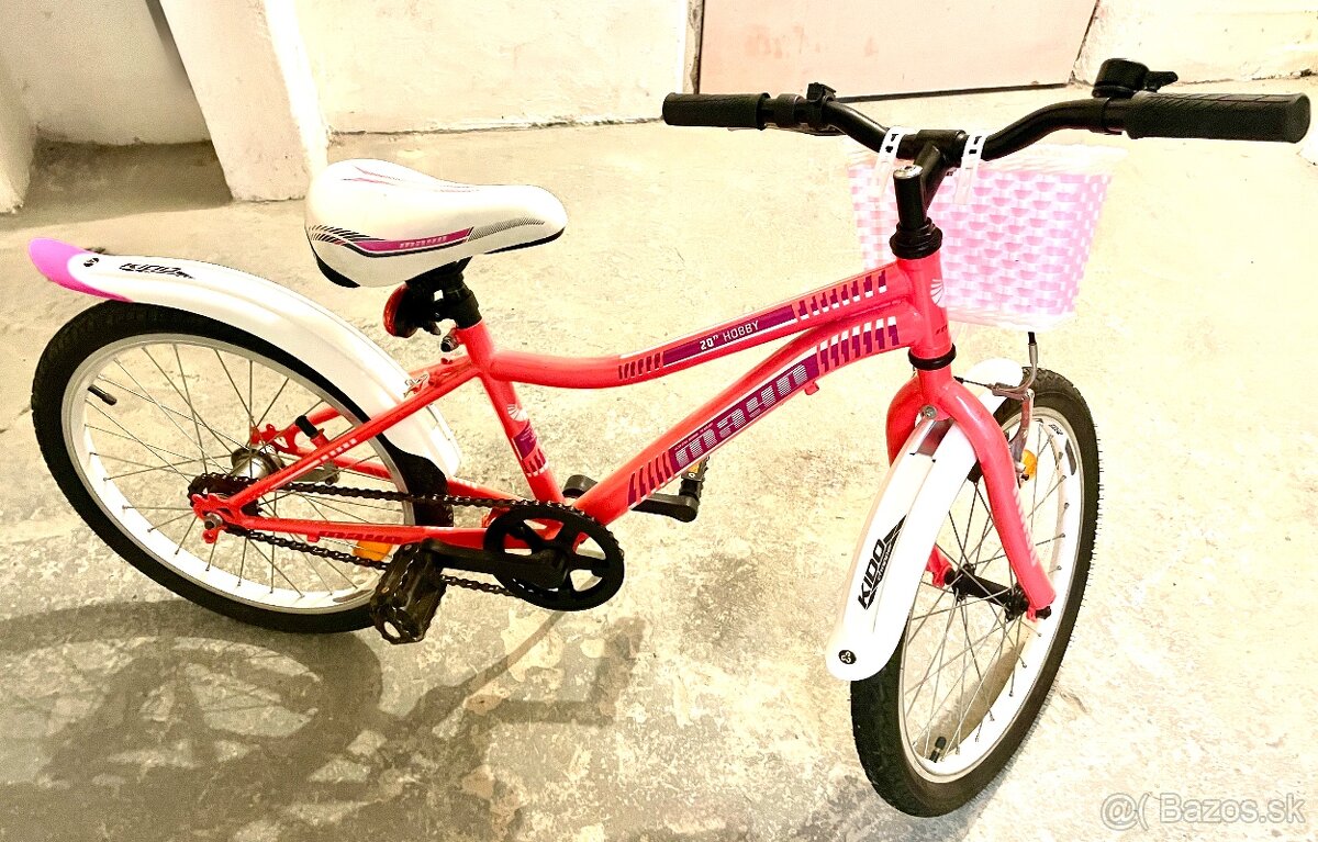 Dievčenský rúžový bicykel velkosť 20