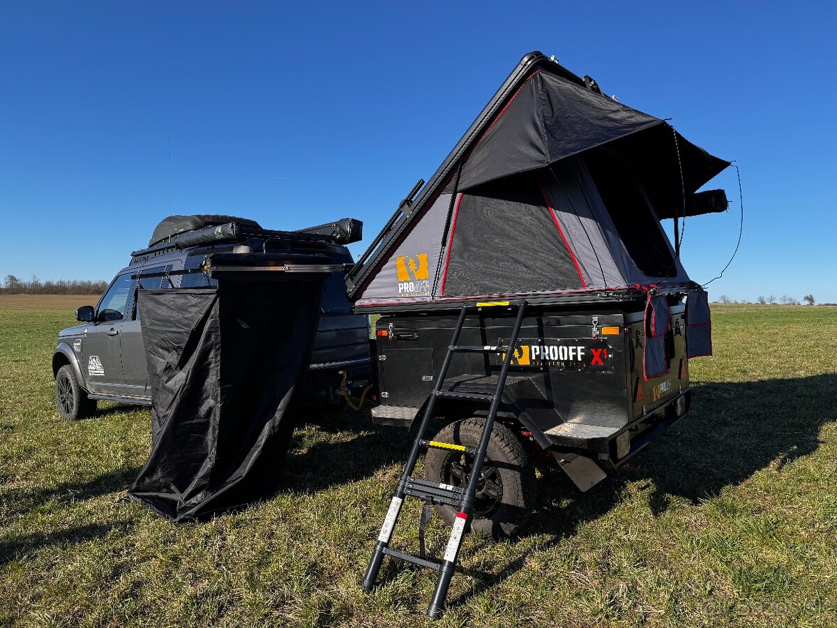Offroad príves - camping vozík so strešným stanom PROOFF X1