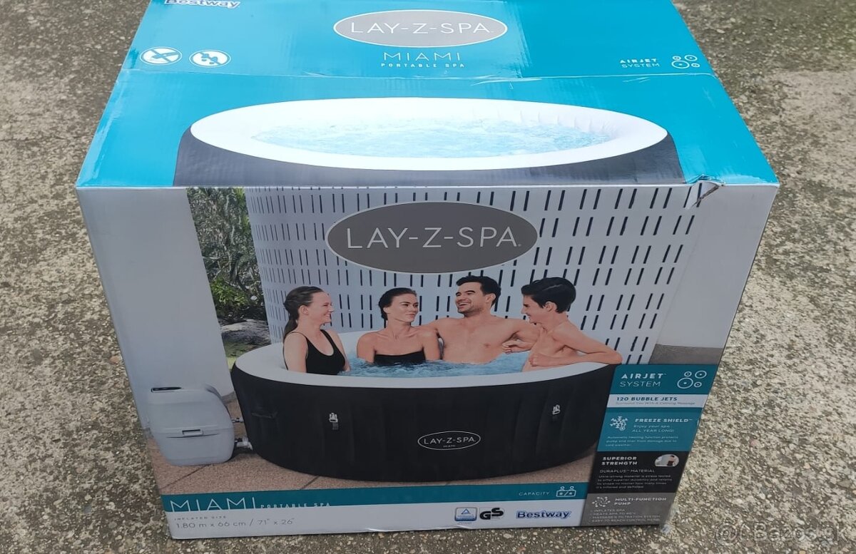 Predám vírivku Bestway Lay-Z Spa Miami - čisto nová