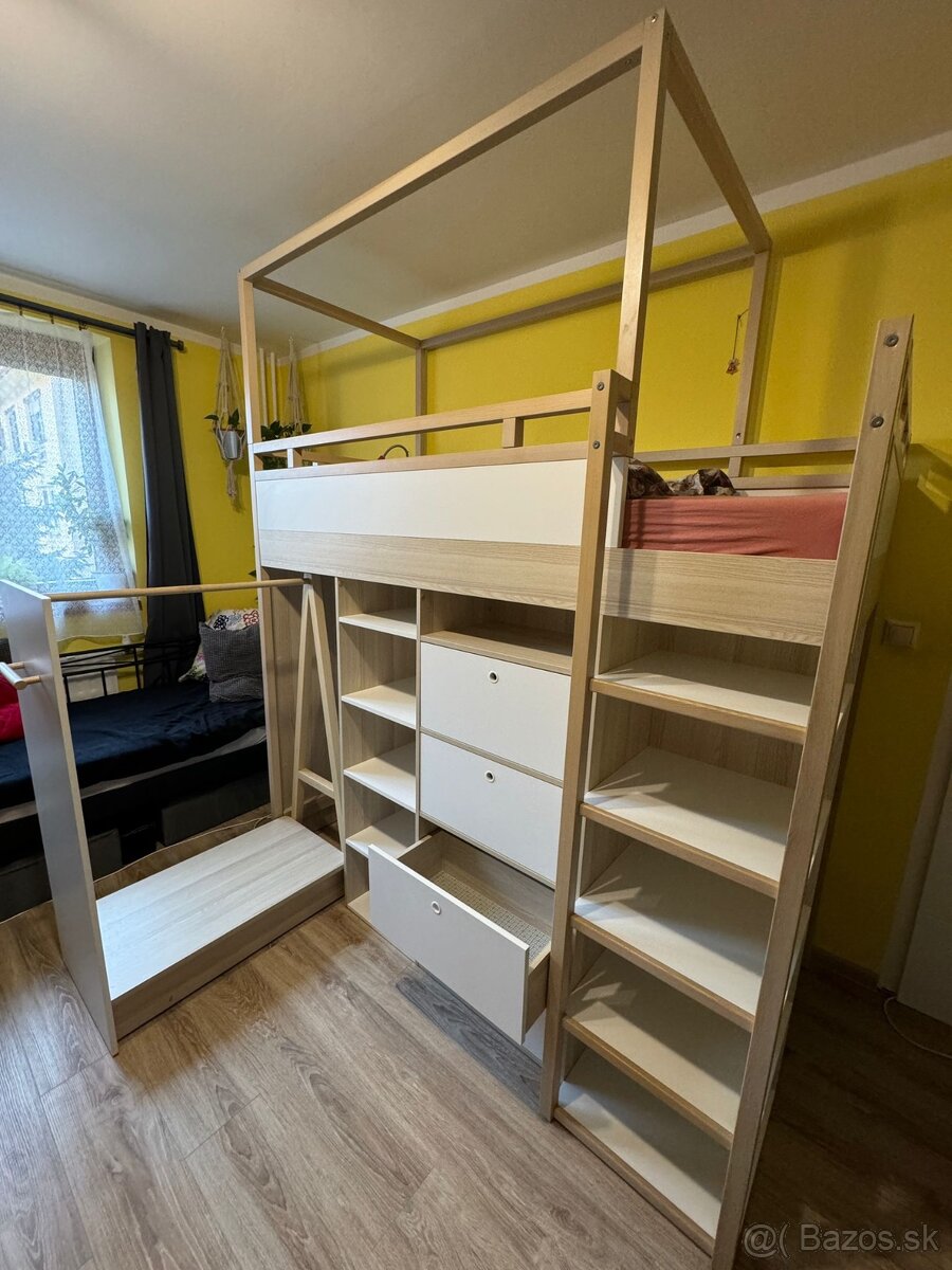 KVALITNÁ PRAKTICKÁ POSCHODOVÁ POSTEĽ S ÚLOŽNÝM PRIESTOROM