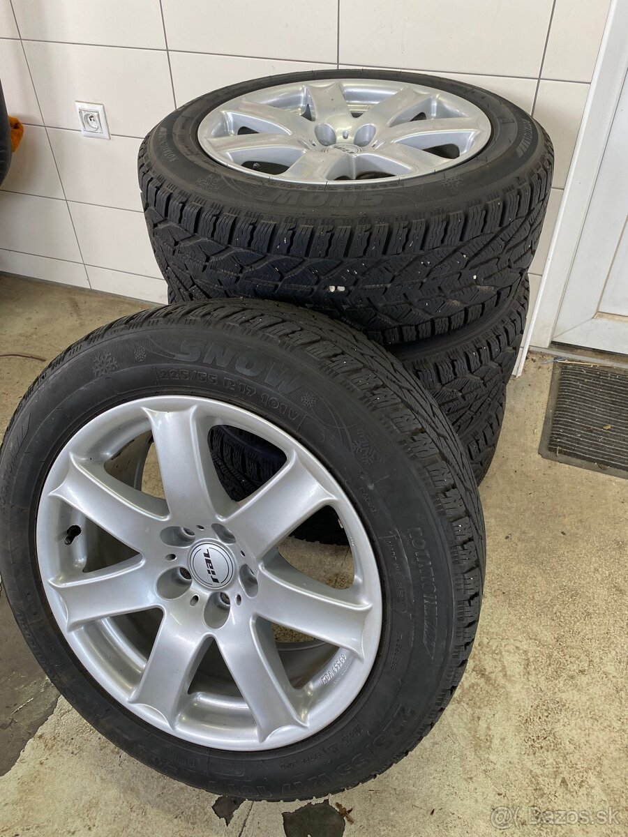 Alu disky 5x112 + zimné 225/55 R17 Audi ALLroad