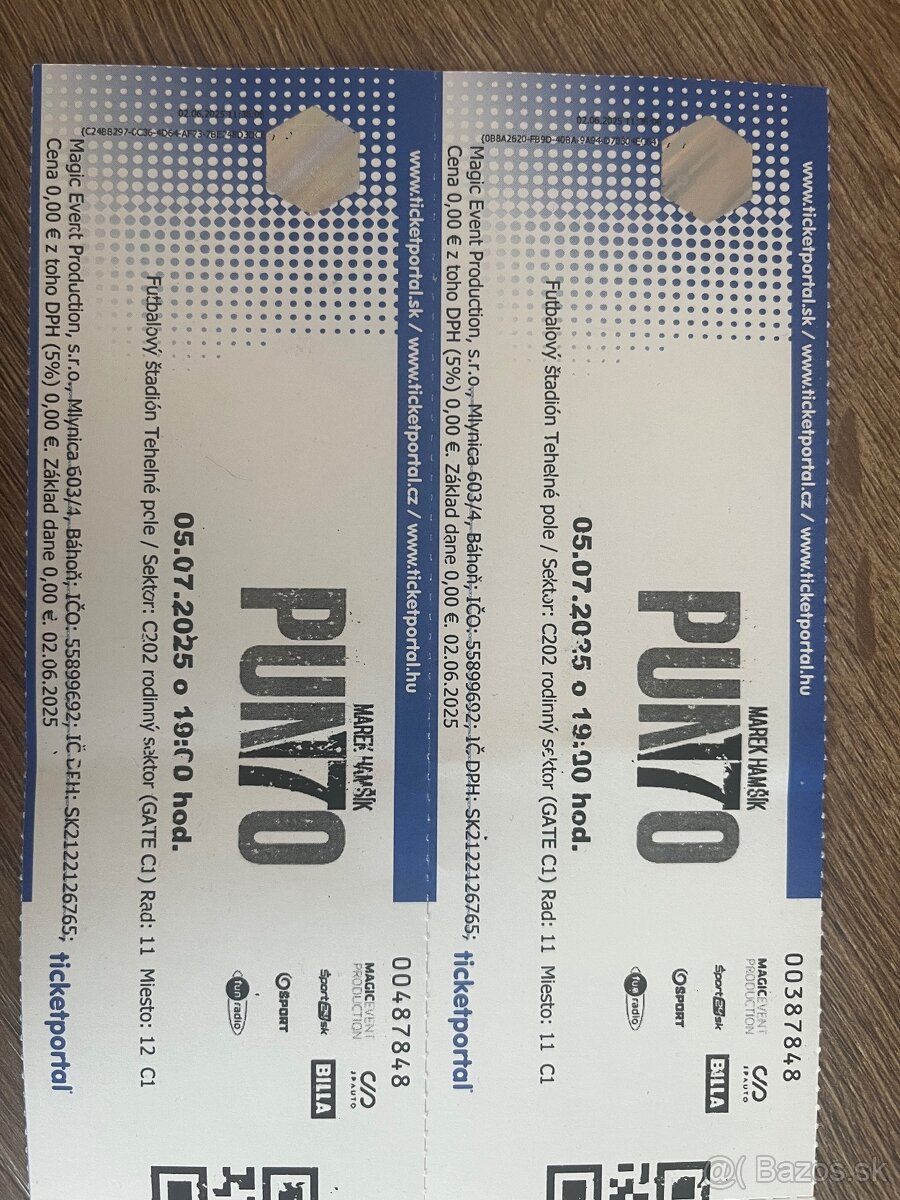 Marek Hamšík Punto 17 - 2 vstupenky