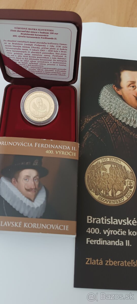 100€ minca korunovácie Ferdinanda II.