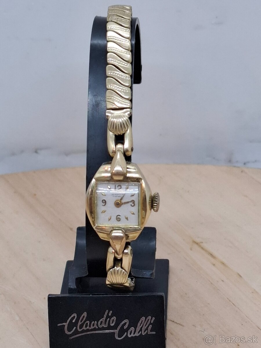Predám funkčné dámske pozlátené hodinky JUNGHANS 17 jewels 1