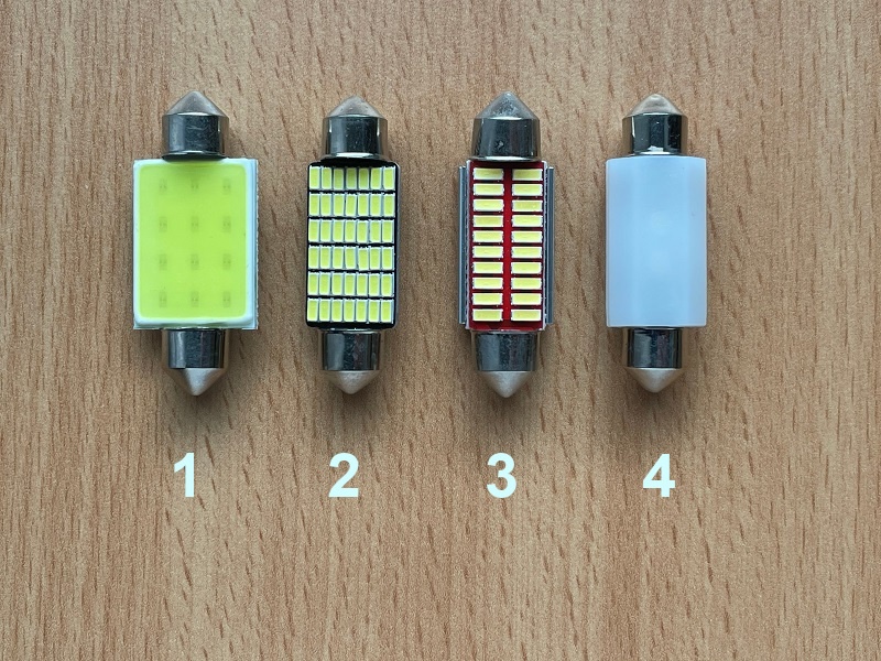 C5W led žiarovky -viac veľkostí a typov (COB, SMD)