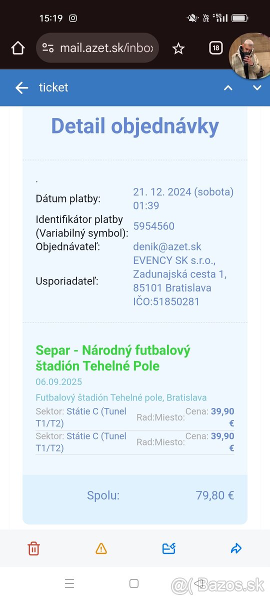 Separ štadión tehelné pole (10.10.2025)