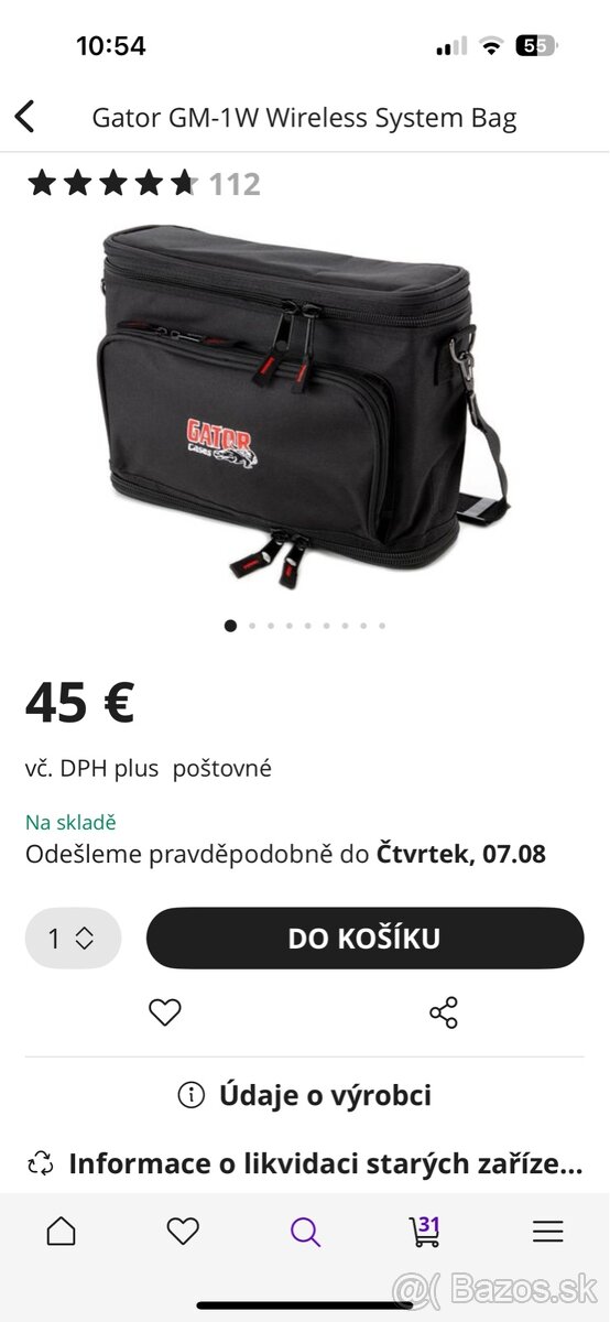 Gator GM-1w wireless system bag