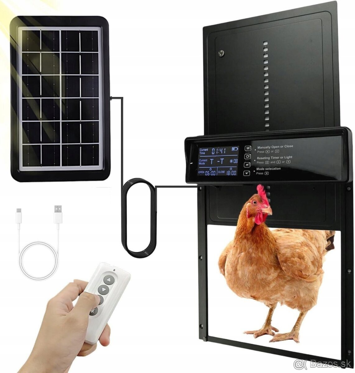 Nové automatické dvierka na kurín, pre sliepky