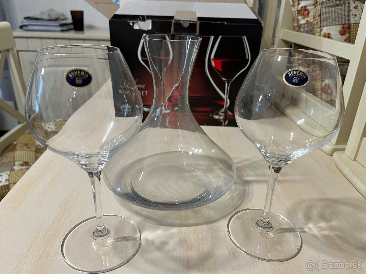 Saloma wine set Bohemia Crystal