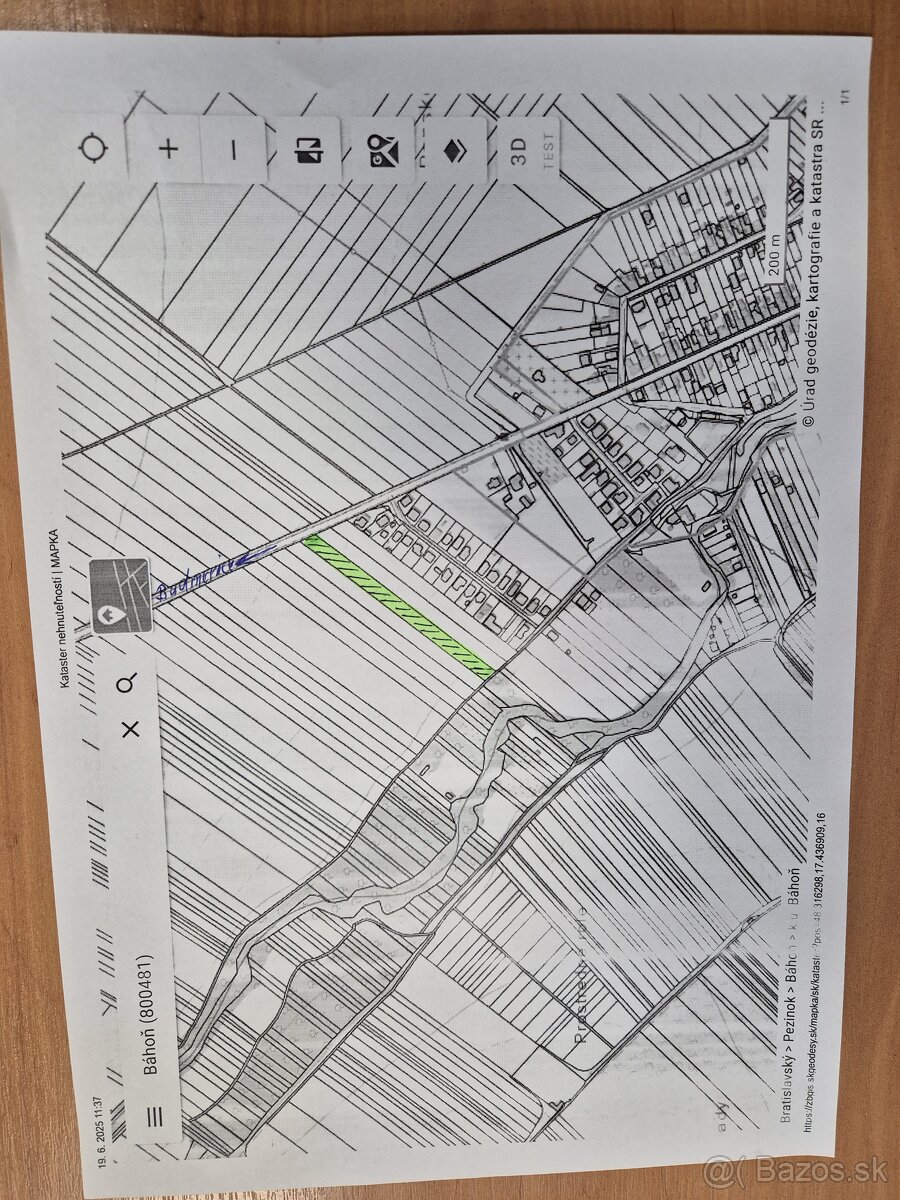 Predám pozemok v obci Báhoň