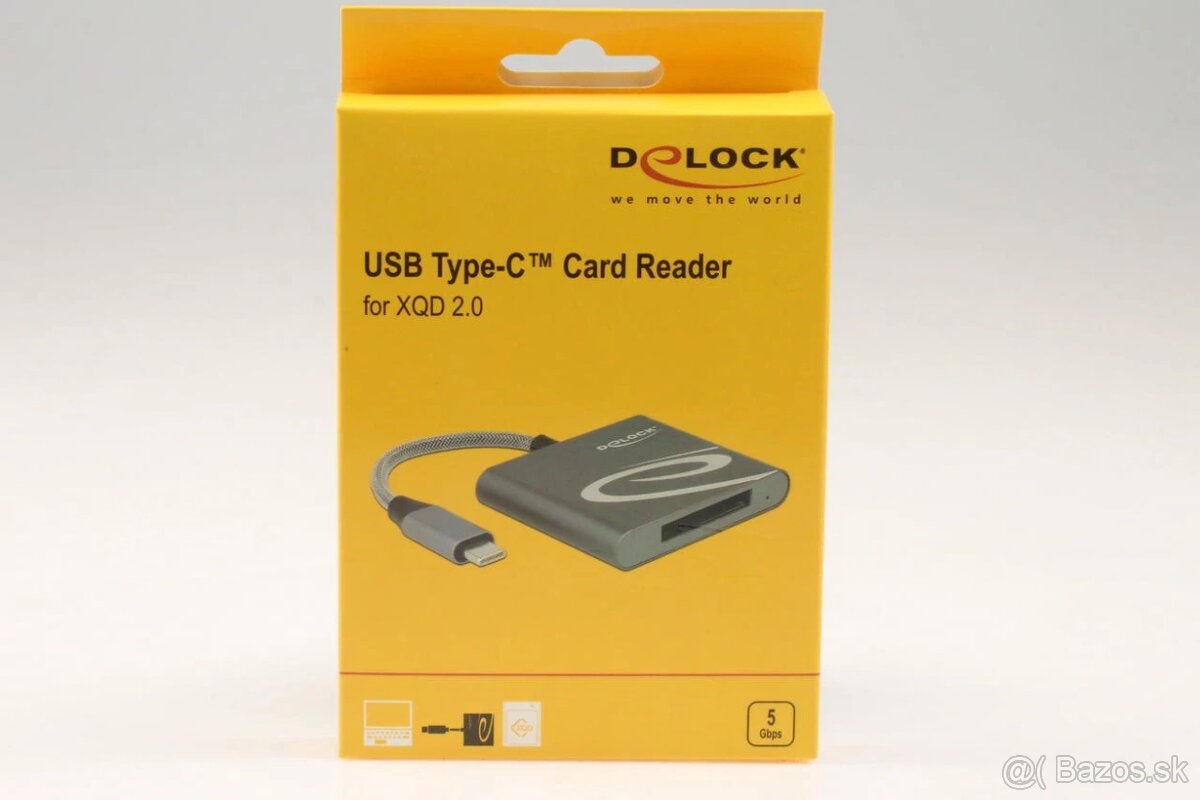 Delock USB Type-C™ čítačka kariet pre pamäťové karty XQD 2.0