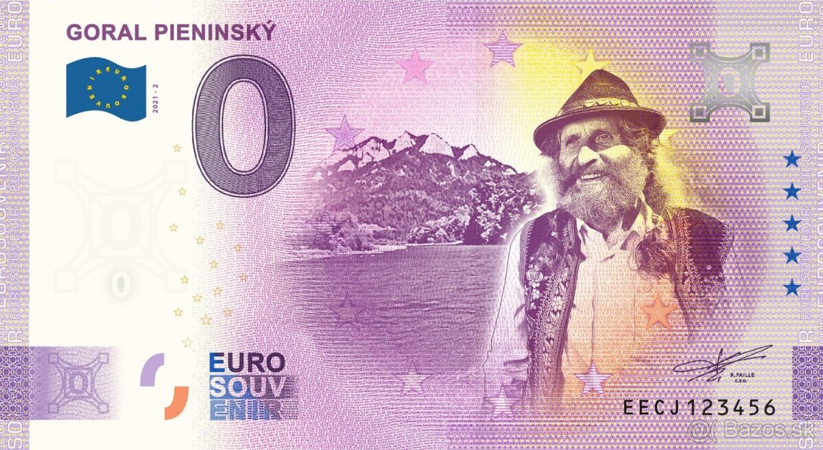 0 euro bankovka / 0 € souvenir - 2021/1