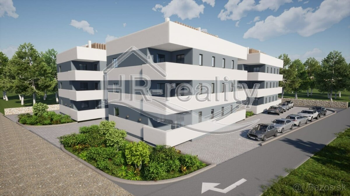 Pakoštane - výborná lokalita, apartmány vo výstavbe