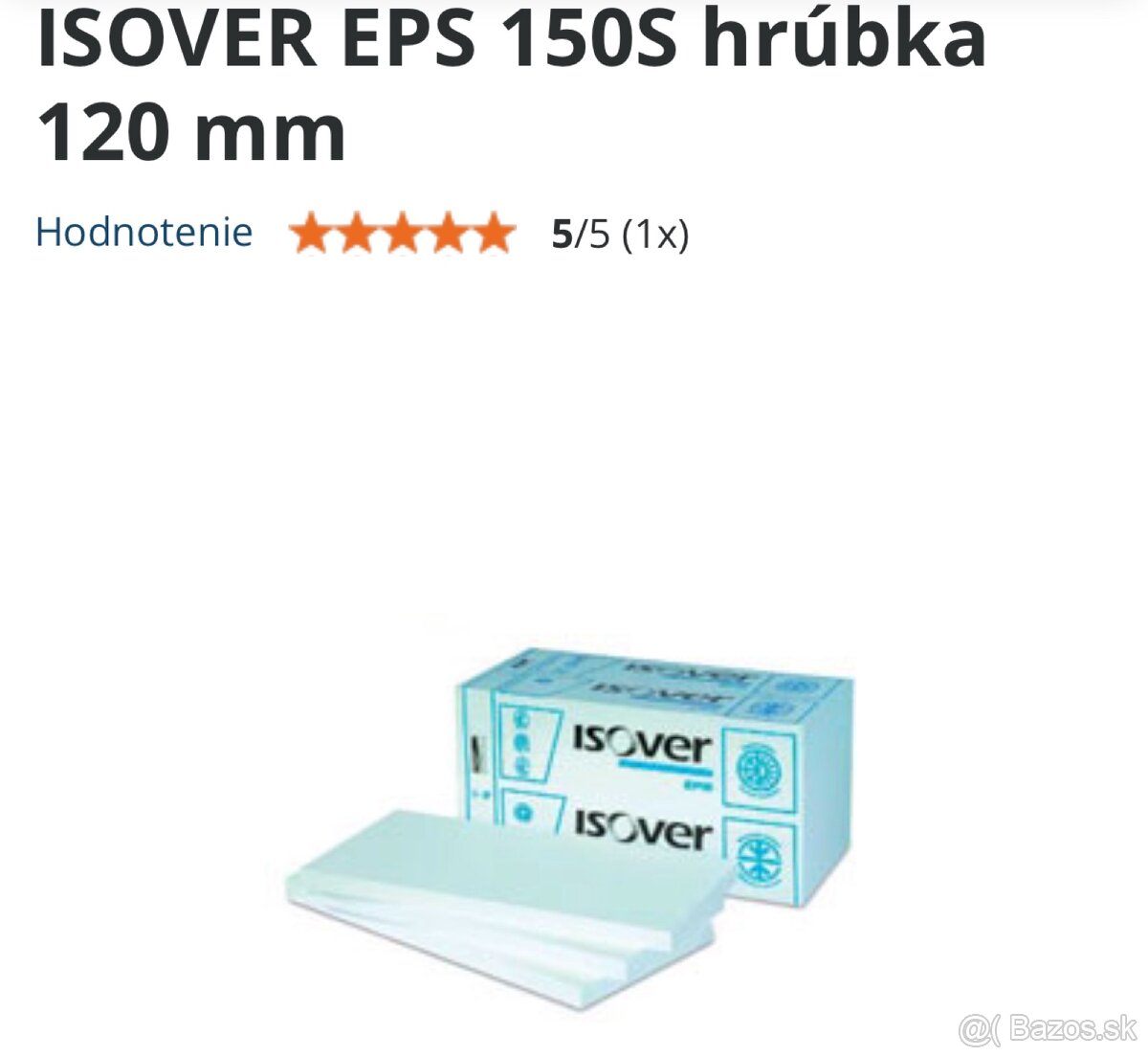 Polystiren 150S EPS podlahovy 12cm 1x2m 10m2