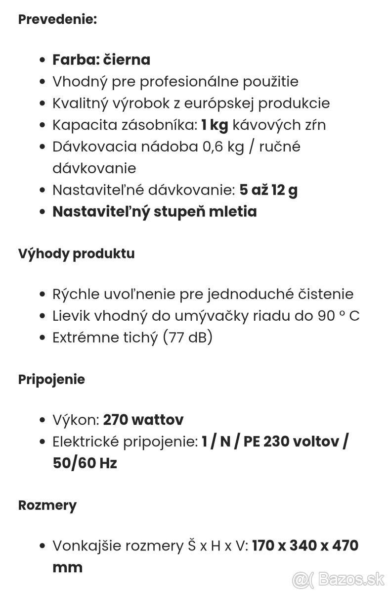 Mlynček na kávu pre páku,