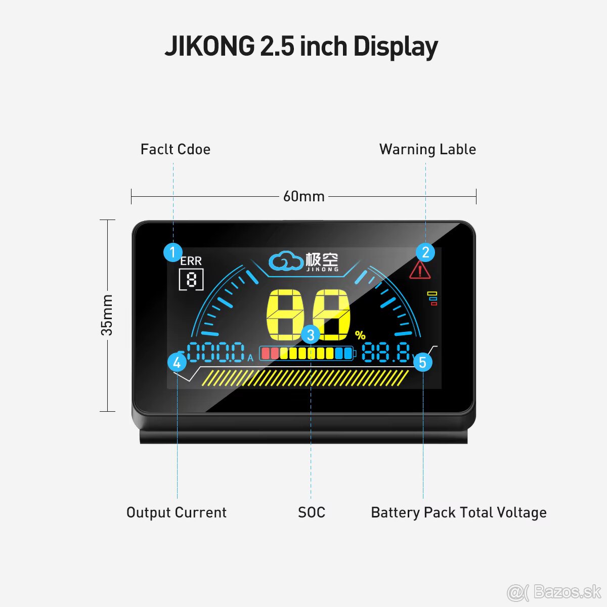 JIKONG BMS LCD 2.3 inch Display