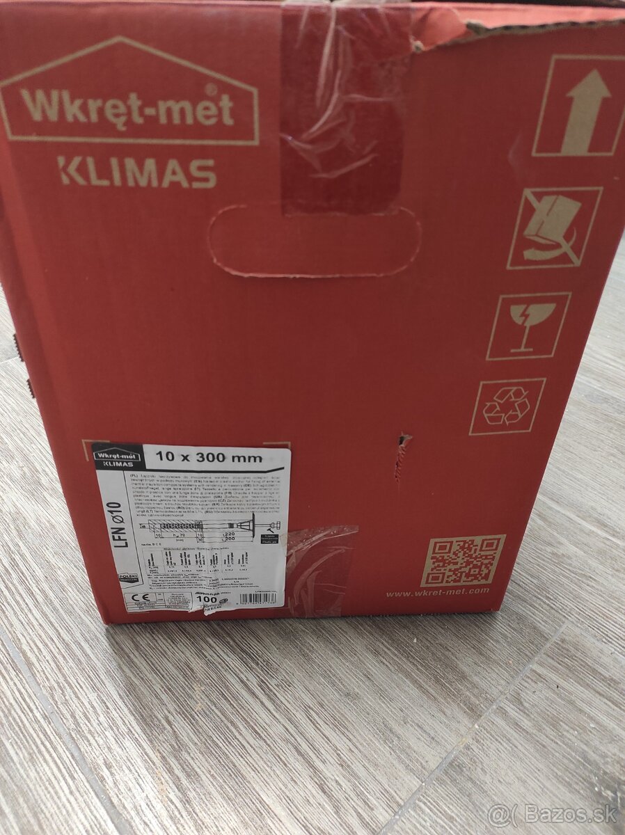 Kotvy , 10x 300 plastový trň