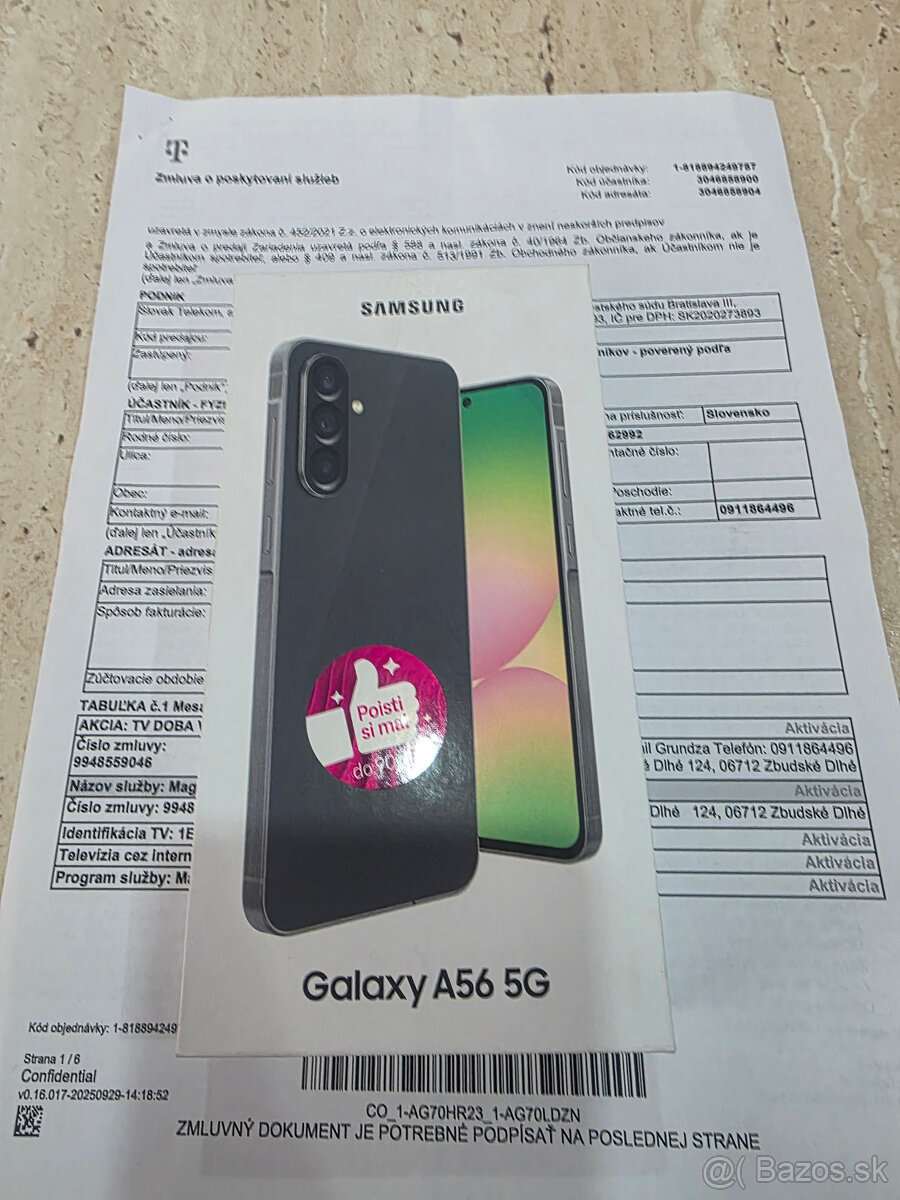 SAMSUNG GALAXY A56 5G 8GB/256 NOVÝ ZAPEČATENÝ ZÁRUKA