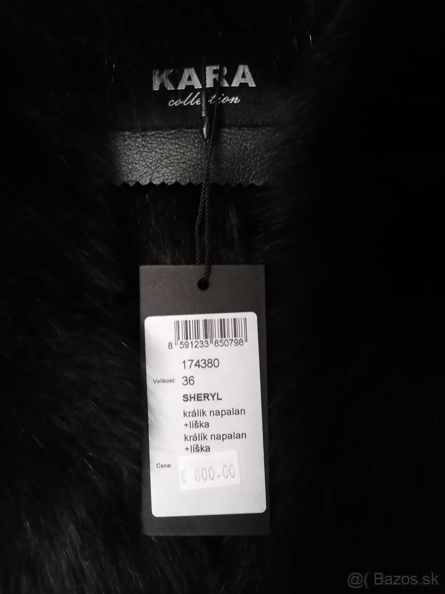 Kožený zimný kabát veľ. 36