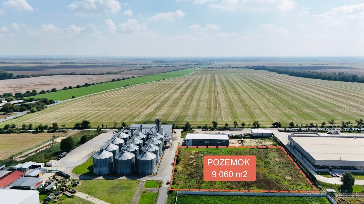 Pozemok 9060 m2 so stav. pov. na výstavbu haly v Šelpiciach