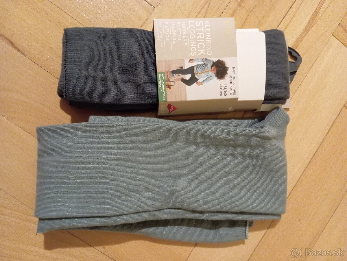 Pletené legíny Tchibo, v.134/140 2 ks