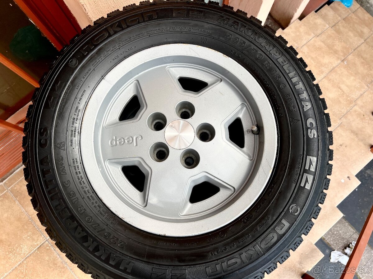 Jeep - originál hliníkové/liatinové disky - zimné pneumatiky
