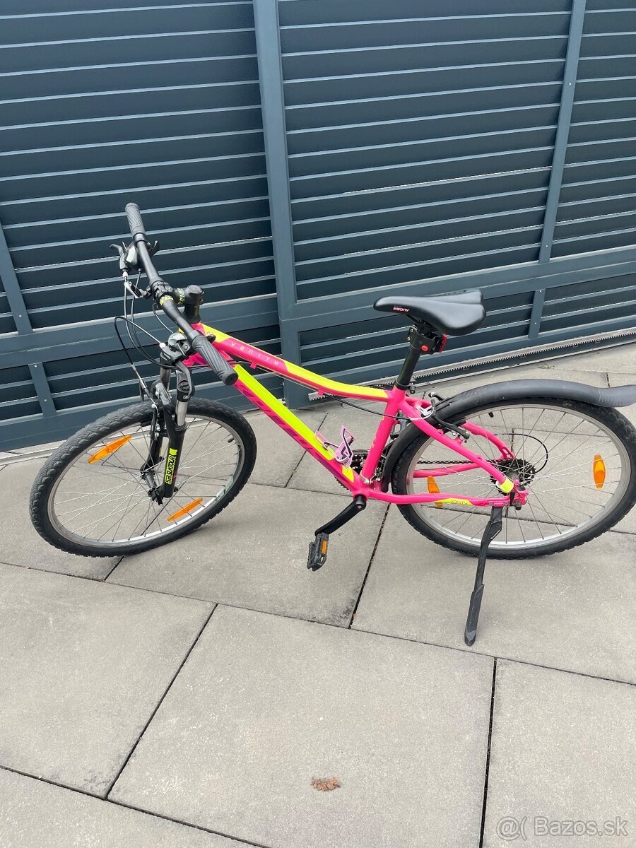 Ruzovo zlty bicykel