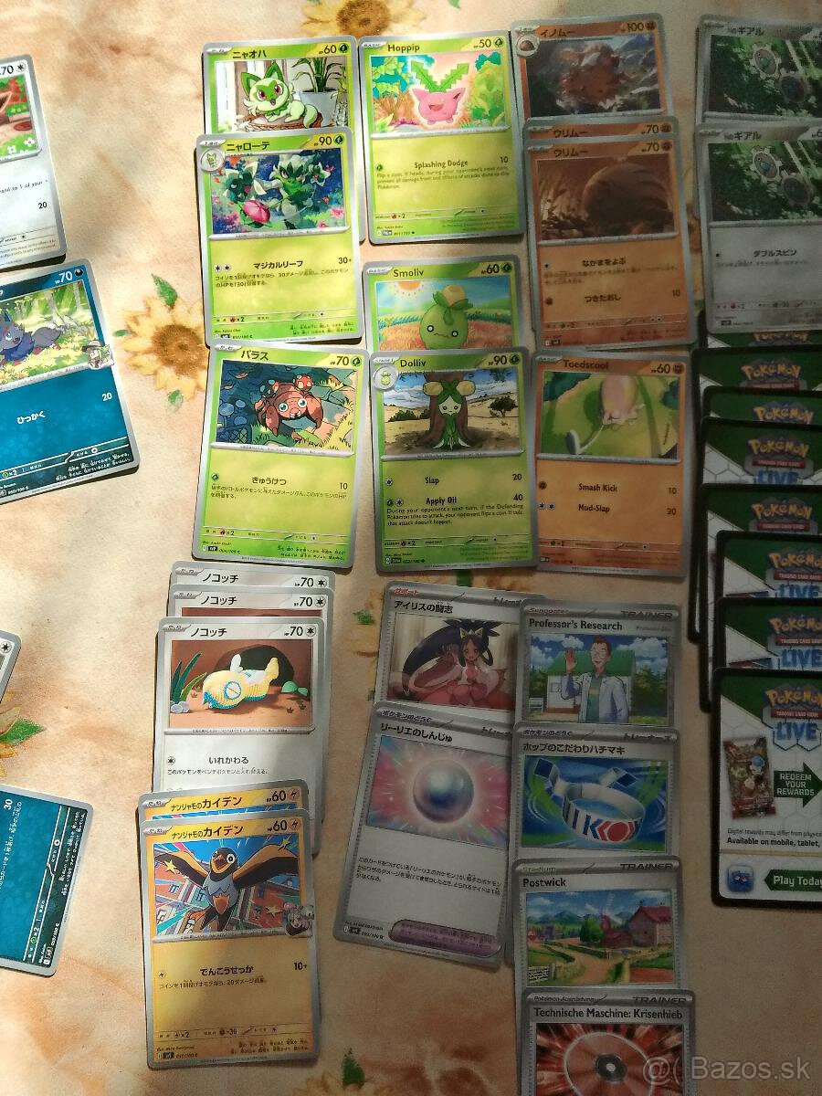 Pokémon Mix (japonské, holandské,anglické)Karty 76ks
