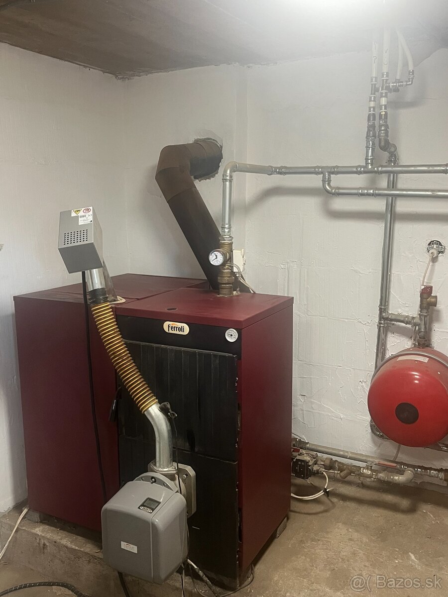 🔥 Predám liatinový kotol na pelety – SUNPELLET 4 (30 kW) +