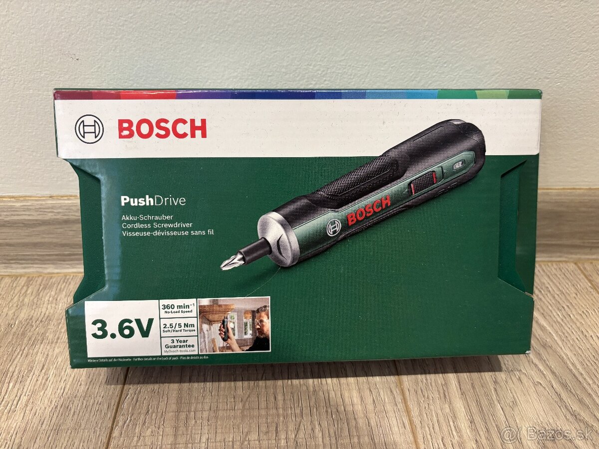 Bosch PushDrive Skrutkovač AKU