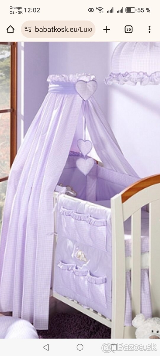 Detská postieľka s baldachýnom