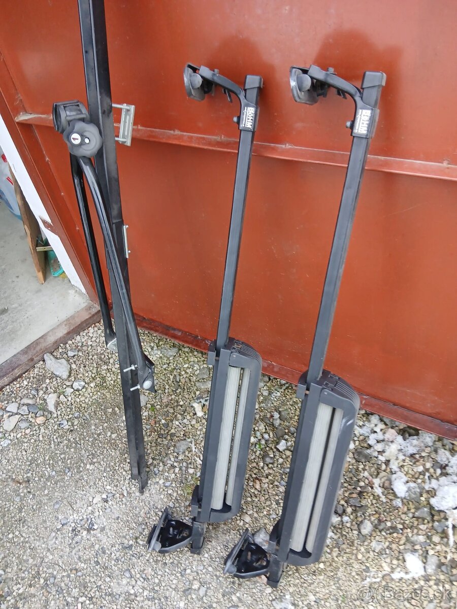 Strešný nosič, držiak na bicykel a stojan na pneu