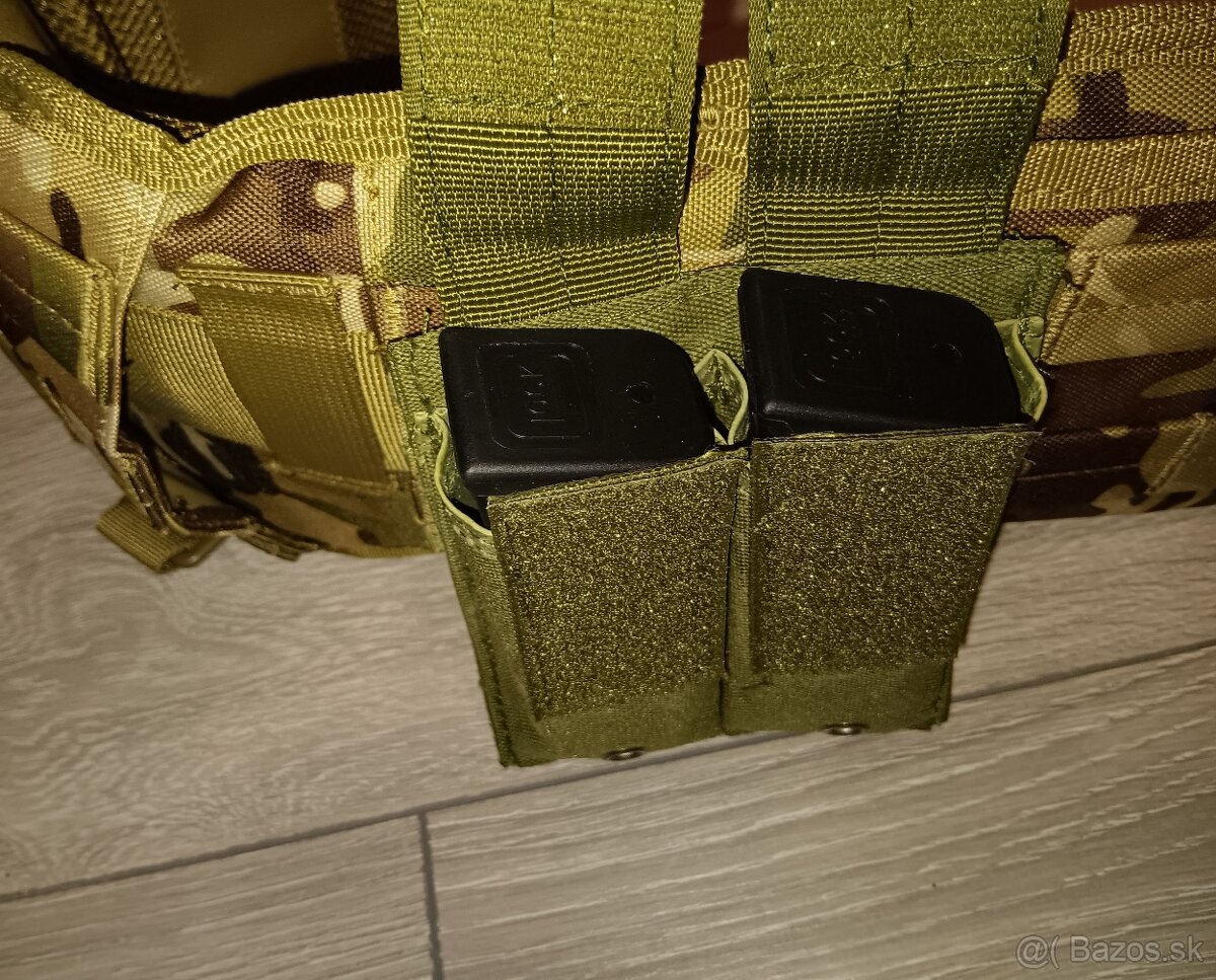 Nové pouzdro na dva pistolové zásobníky zelené