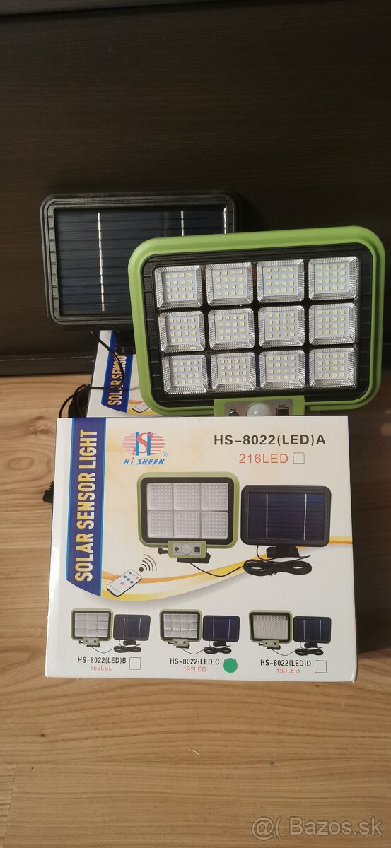 Predám extra jasne solárne svetlá senzorom pohybu +diaľkové