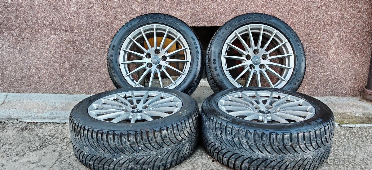 ALU Audi 5x112 a zimné Nexen 225/50 R17
