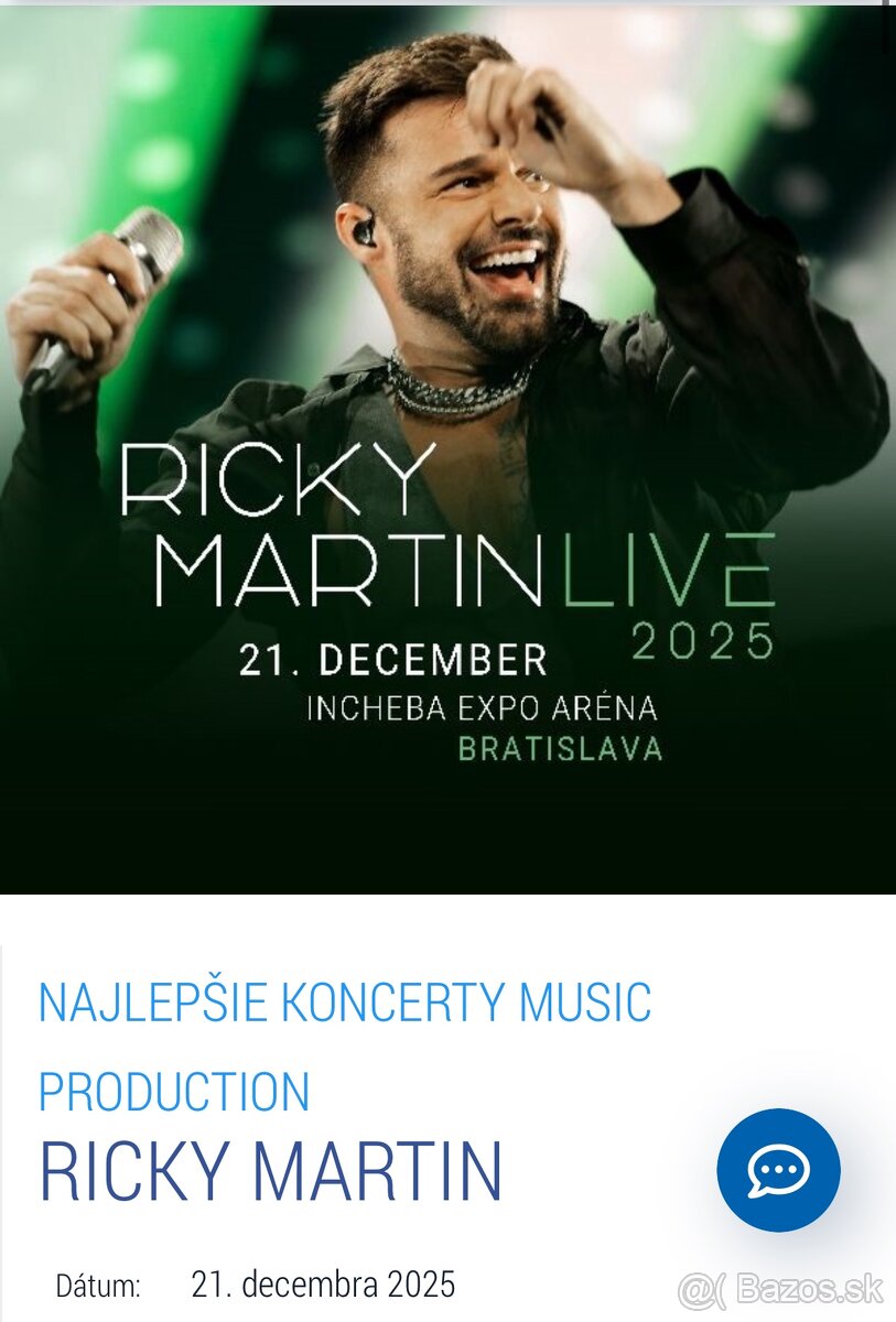 Ricky Martin , 21.12.2025 , Sektor: F3 - Balkón Rad: 5