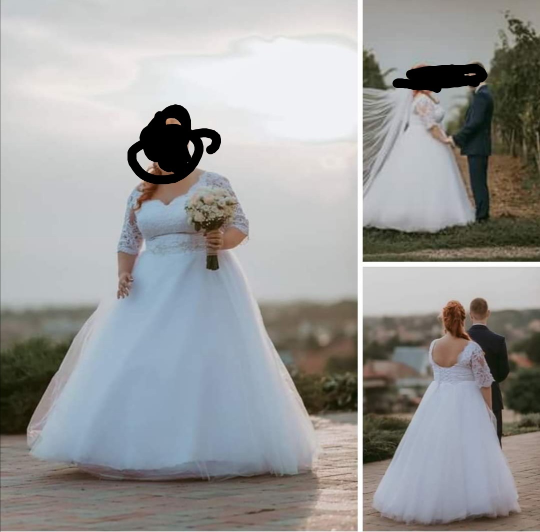 Snehobiele svadobné šaty