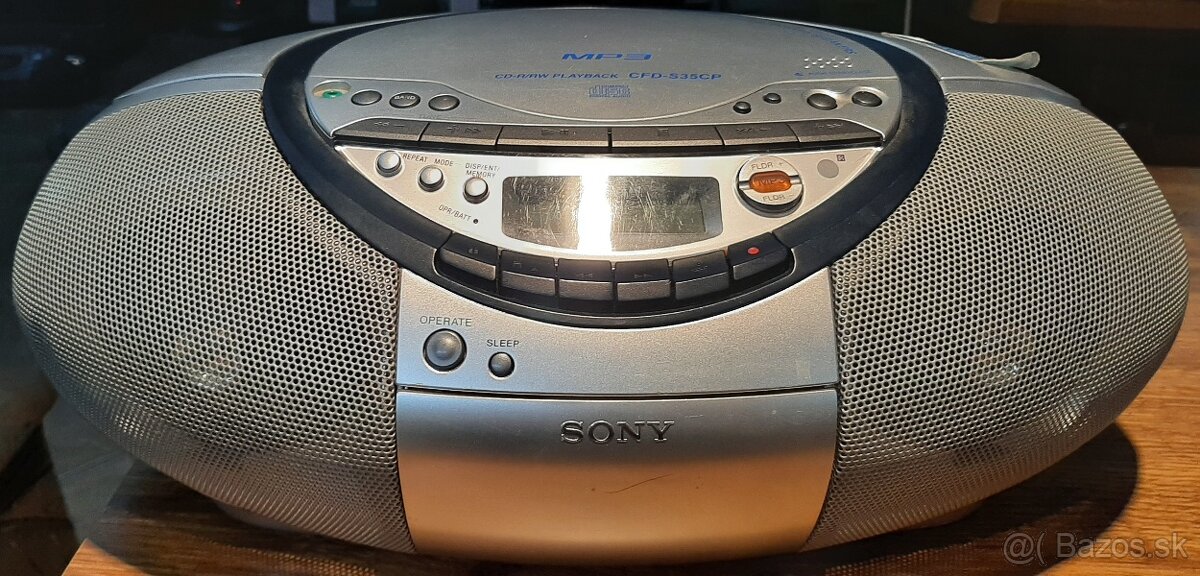 rádio digital / magnetofón / CD MP3 Sony CFD-S35CP