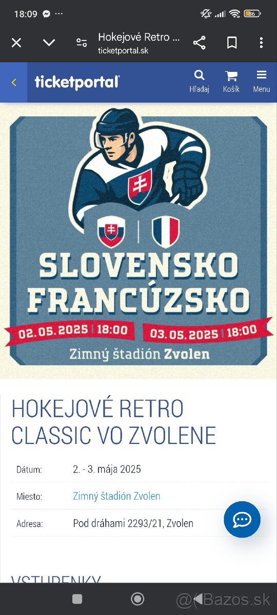 Hokej Slovensko- Francúzsko