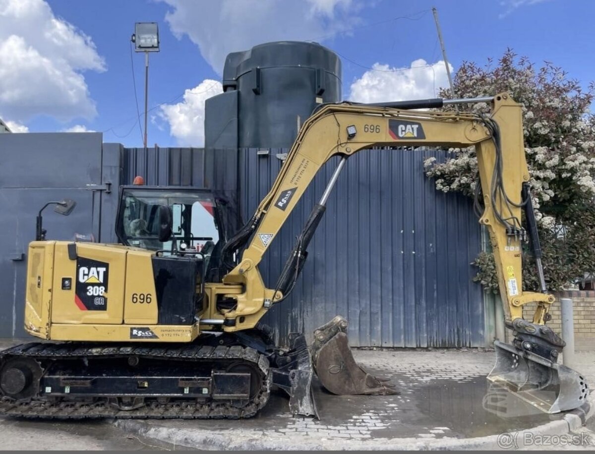 Pásový bagr CAT 308 CR, rok výroby 2019, 2.191 motohodin