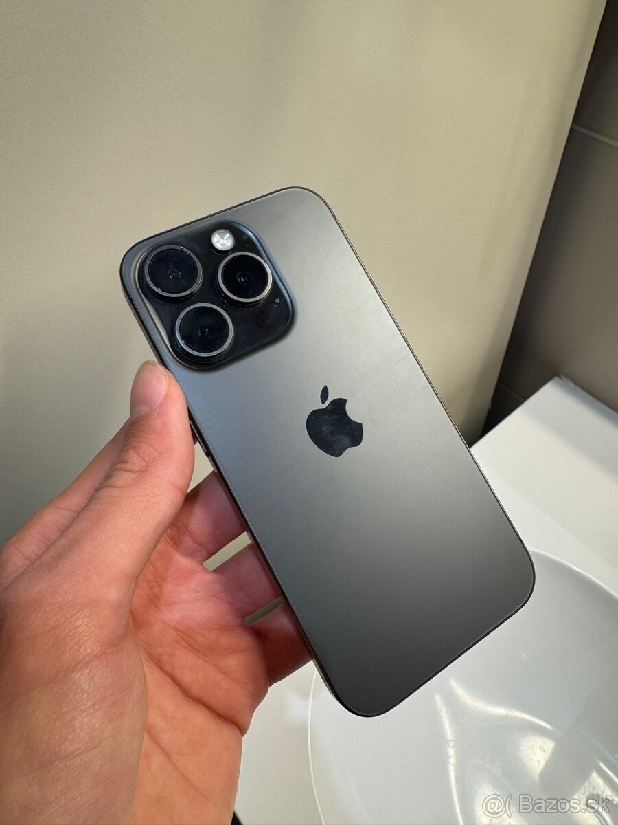 iPhone 15 PRO 128GB ČIERNY V TOP STAVE 90% BATÉRIA