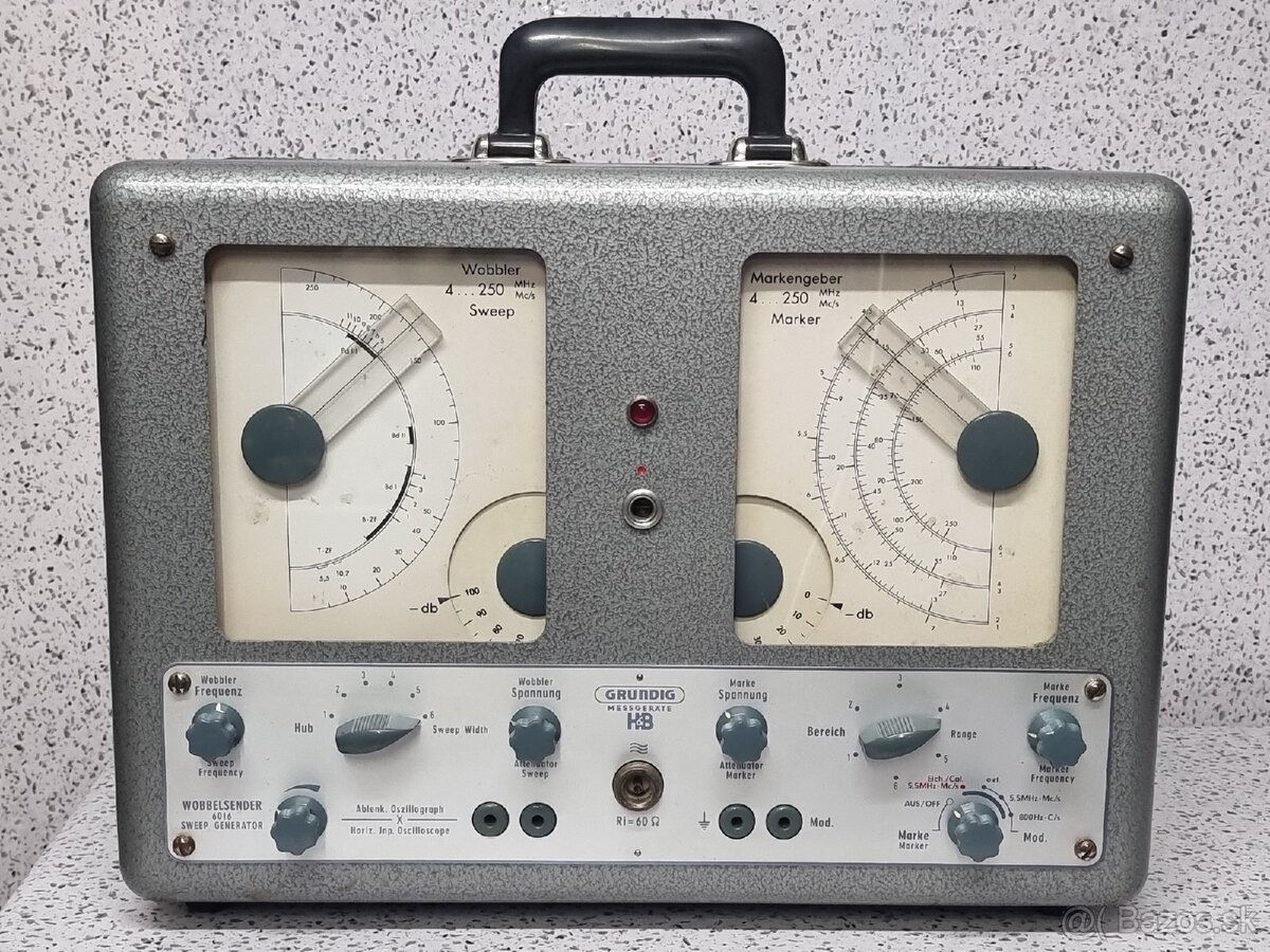 4-250MHz 》Wobbelsender Grundig model 6016 》lampový Vobler