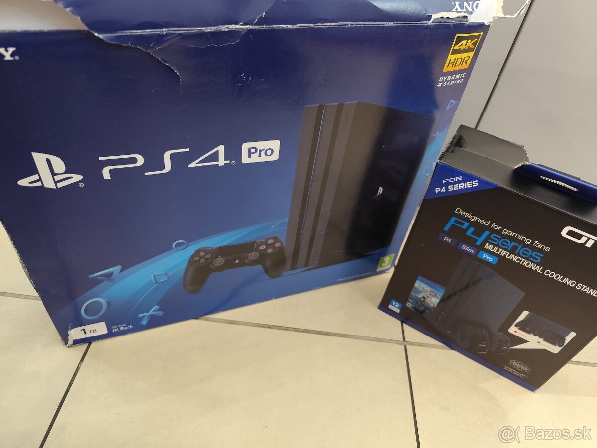 PS4 PRO 1TB s nabijacou/chladiacoun stanicou