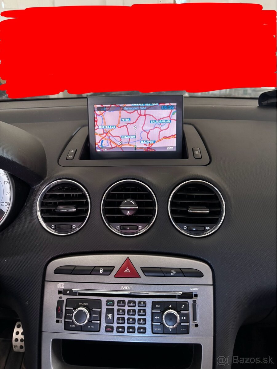 Displej rádia GPS Peugeot 308 T7
