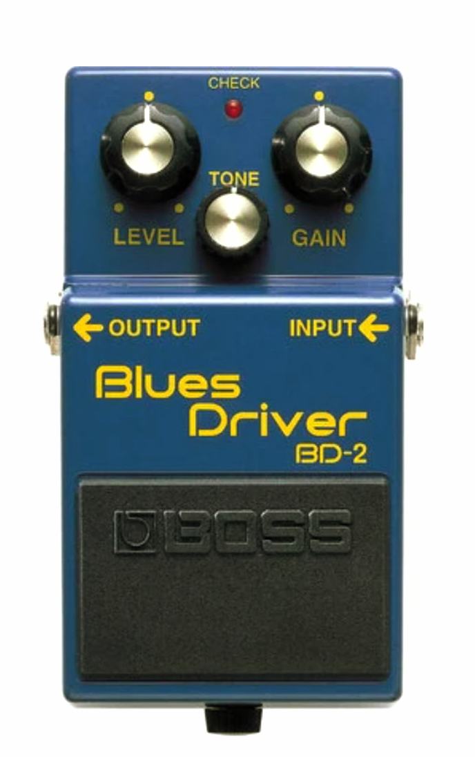Pedál Boss Blue Driver BD-2 a iné efekty.