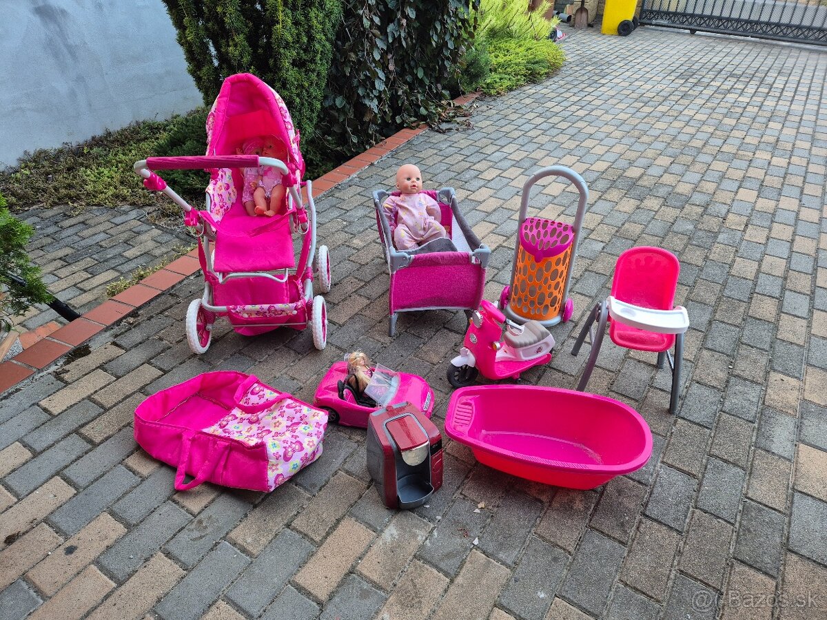 Set pre deti, kocik, babiky, postielka, skuter, taska