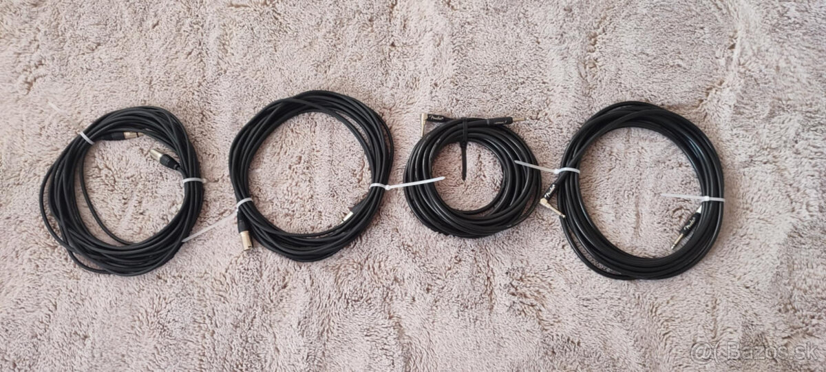 XLR káble a nástrojové káble