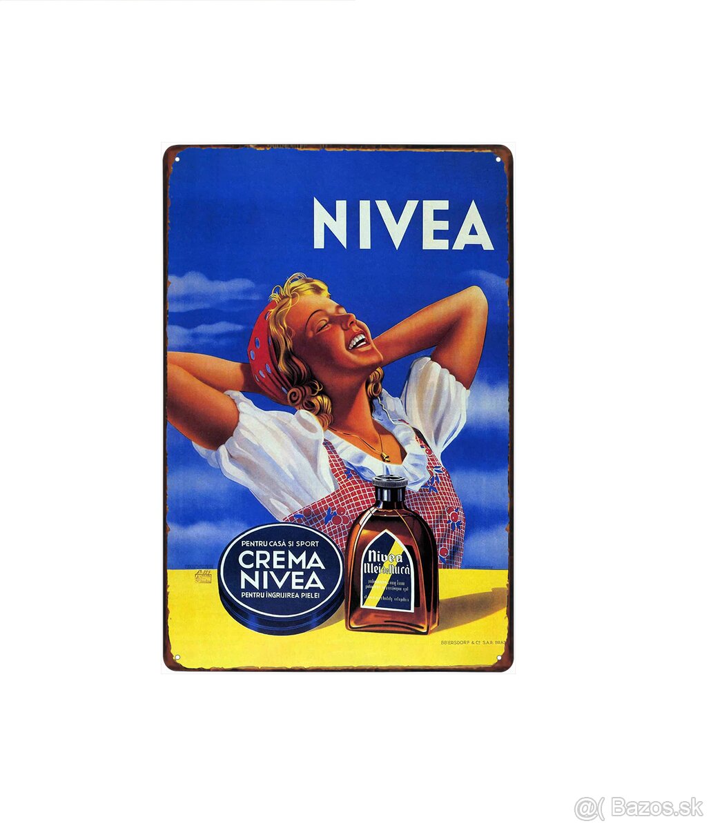 plechová cedule - Nivea (dobová reklama)